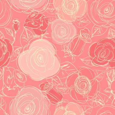 Dikişsiz gül deseni