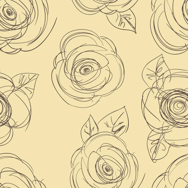 Άνευ ραφής τριαντάφυλλα μοτίβο — Διανυσματικό Αρχείο