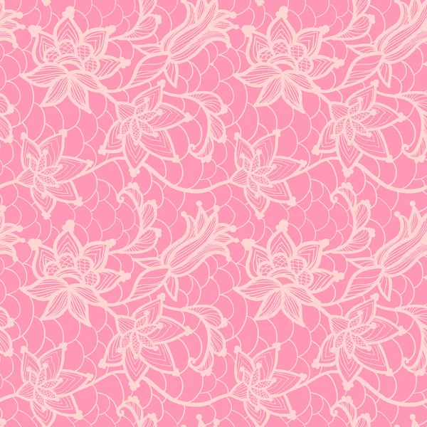 Fondo sin costuras de encaje flor — Vector de stock