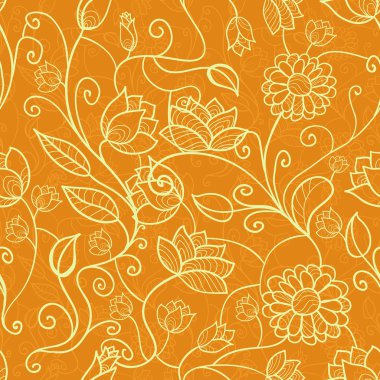 Klasik çiçek desenli.