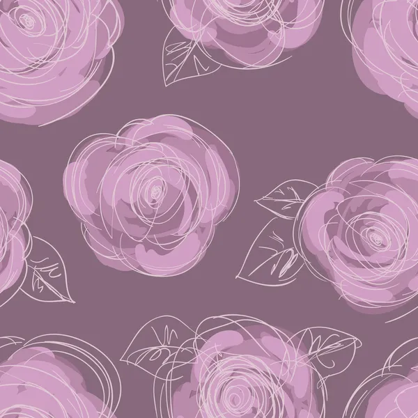 Seamless roses pattern — Stock Vector