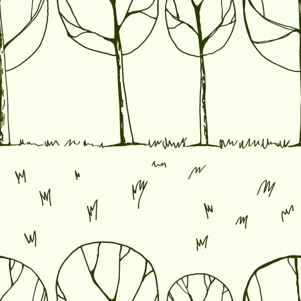 Dekorative Bäume Hintergrund — Stockvektor