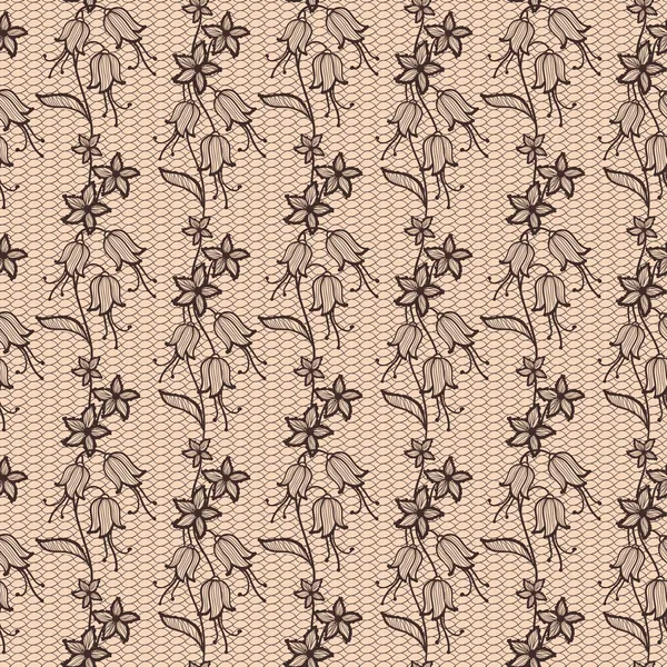 Blomma lacy sömlös bakgrund — Stock vektor