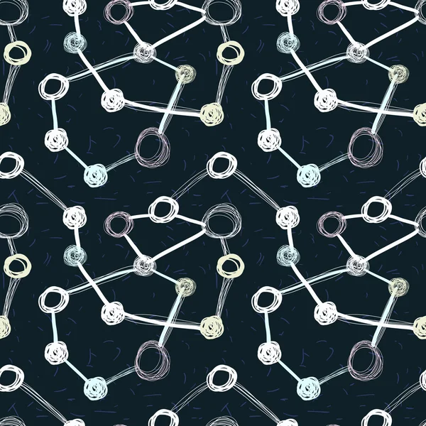 Estructura de la molécula de fondo sin costura abstracta — Archivo Imágenes Vectoriales