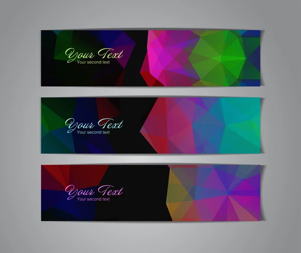 Colección de banners abstractos — Vector de stock