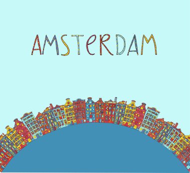 Amsterdam, vektör kartı