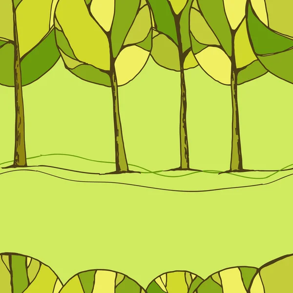 Dekorativní stromy pozadí — Stockový vektor
