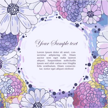 Çiçekli suluboya kenarı