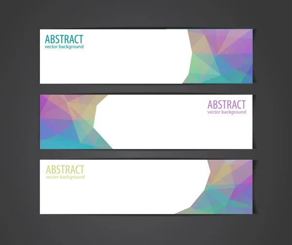 Colección de banners abstractos — Vector de stock