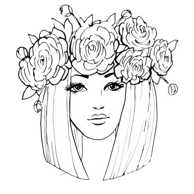 çiçekli güzel kadınlar