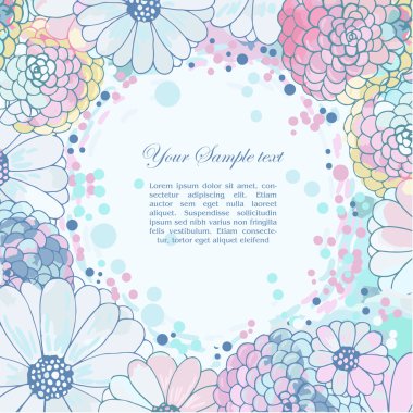 Çiçekli suluboya kenarı