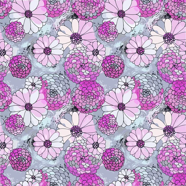 Texture florale vectorielle sans couture — Image vectorielle