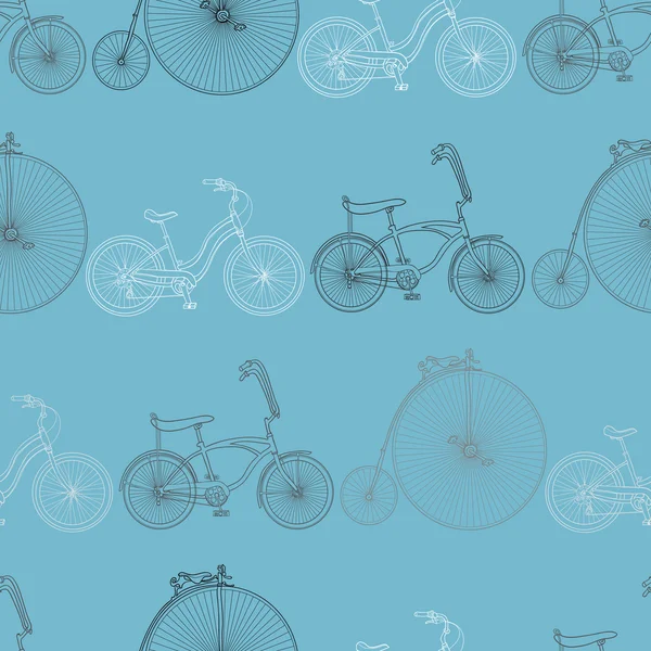 Seamless bicycle background — Stock Vector