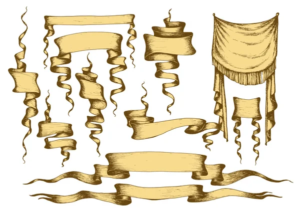 eski afiş, kurdeleler ve el yazmaları