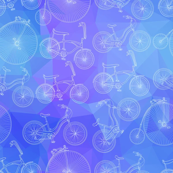 Seamless bicycle background — Stock Vector