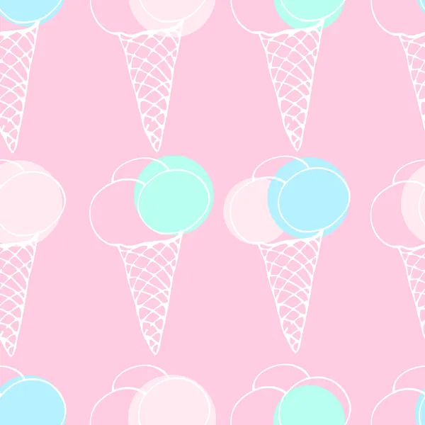 Crème glacée motif sans couture — Image vectorielle