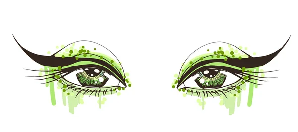 Beautiful woman eyes — Stock Vector