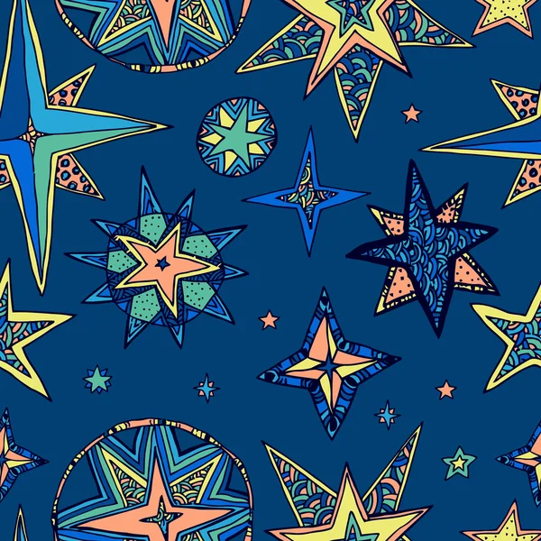 Fantasía cielo estrellado — Vector de stock