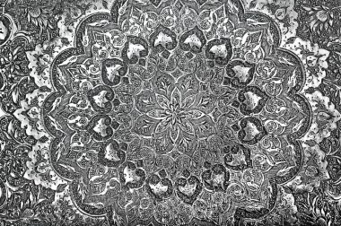 Vintage kazınmış metal