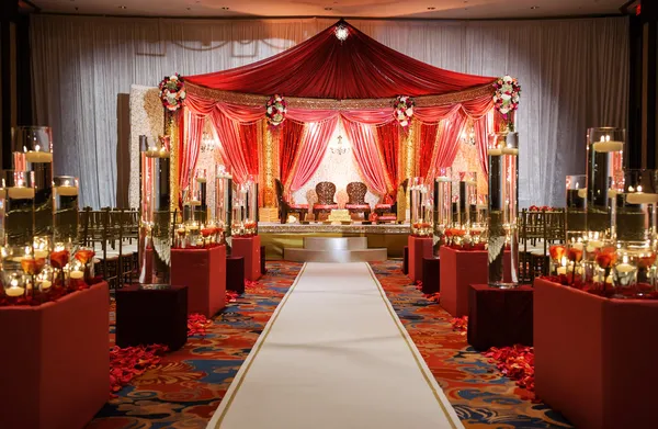 Indio boda mandap ceremonia Imagen de stock