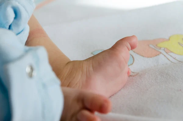 A close-up of tiny baby foot — Stock Photo, Image