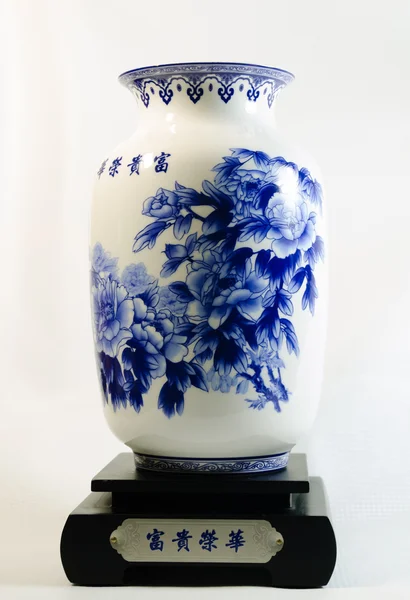 Close-up of blue and white china — Stock Photo, Image