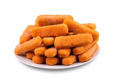 Balık kroket bir plaka üzerinde