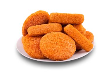Balık kroket ve tabakta fishcake Burger