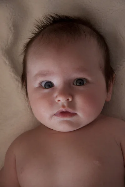 Baby looking straight ahead — Stock Photo, Image
