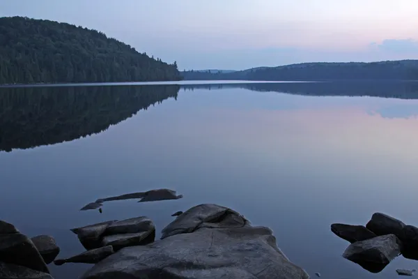 Pôr do sol em Otterslide Lake — Fotografia de Stock