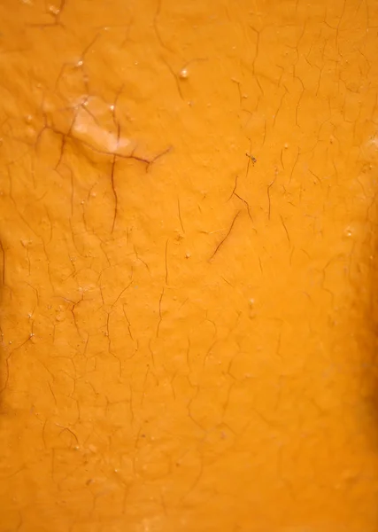 Peinture jaune fissurée — Photo