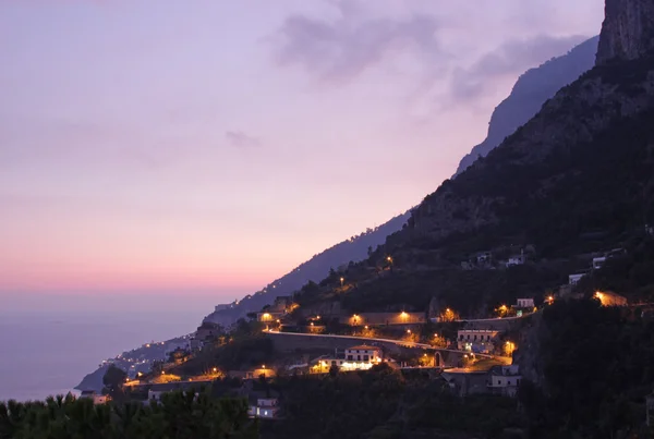 Amalfi Coastline at Dusk — Stock Photo, Image