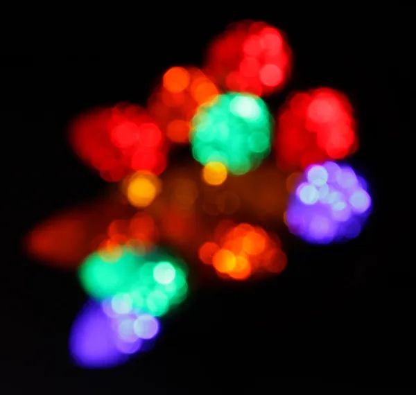 Luzes de Natal Multi-coloridas sem foco — Fotografia de Stock