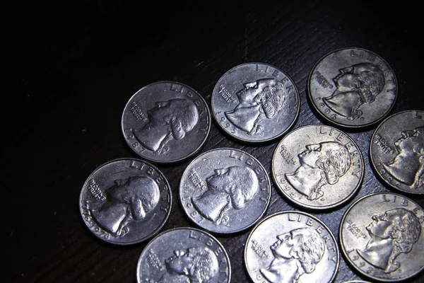 Ten American Quarters — стокове фото