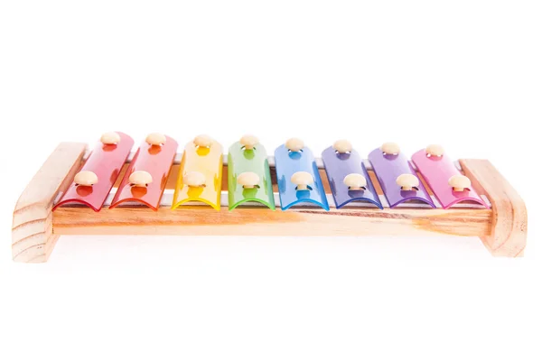 Colorful child wooden xylophone — Stock Photo, Image