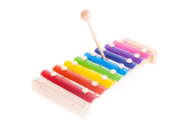 Colorful child wooden xylophone — Stock Photo, Image