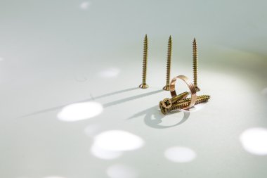 Golden engagement ring