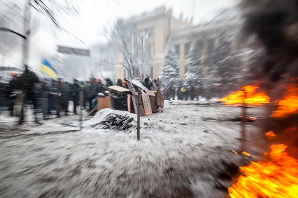 Antyrządowe protesty wybuchu Ukraina — Zdjęcie stockowe