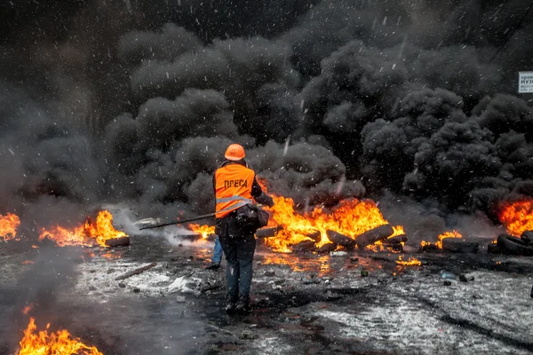 Anti-overheid protesten uitbraak Oekraïne — Stockfoto