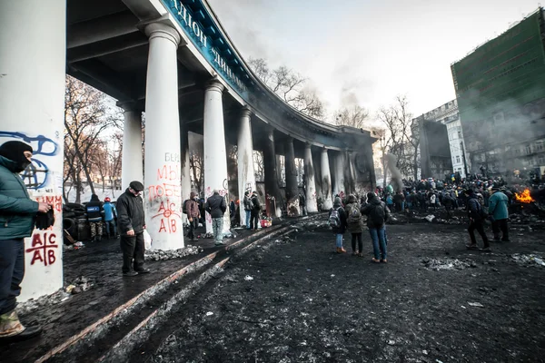 Антиурядових протестів спалаху України — стокове фото