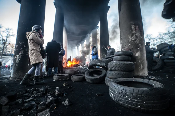 Anti-overheid protesten uitbraak Oekraïne — Stockfoto