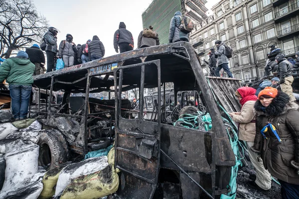 Anti-government protests outbreak Ukraine — Stock Photo, Image