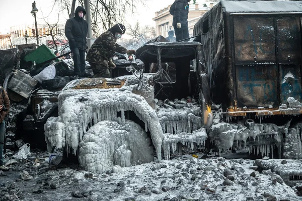 Protestos anti-governo surto Ucrânia — Fotografia de Stock