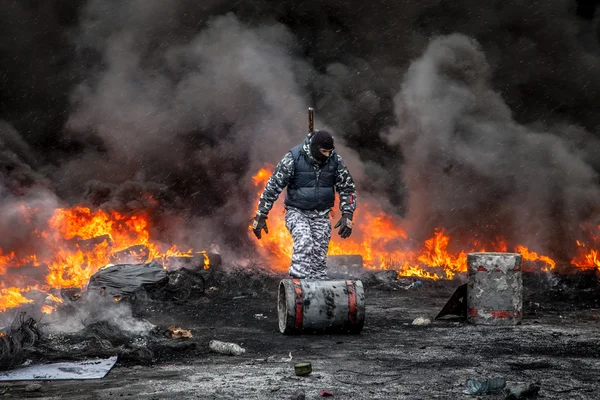 Антиурядових протестів спалаху України Стокове Фото