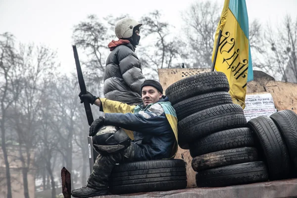 Антиправительственные протесты на Евромайдане — стоковое фото