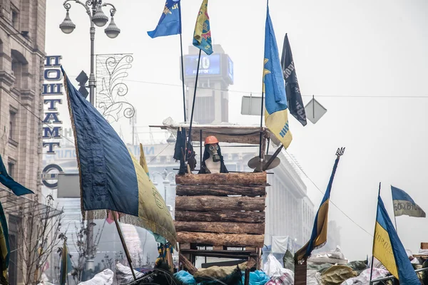 Антиправительственные протесты на Евромайдане — стоковое фото