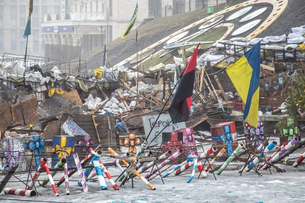 Антиправительственные протесты на Евромайдане — стоковое фото