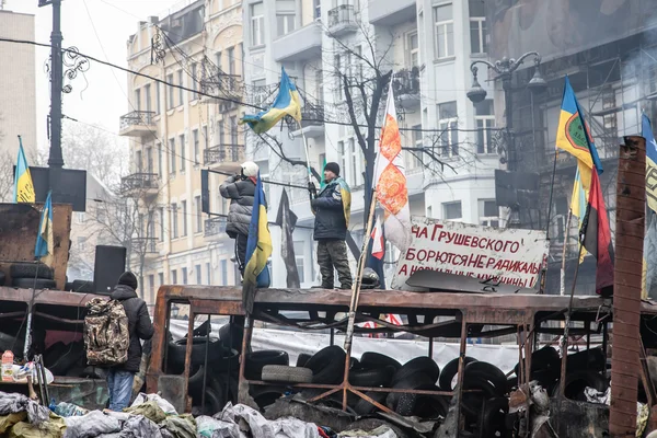 Euromaidan protestos anti-governo Ucrânia — Fotografia de Stock