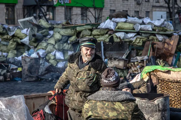 Euromaidan mot regeringen protester Ukraina — Stockfoto