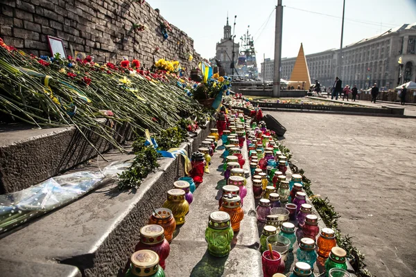 Důstojnost revoluce - euromaidan Kyjev, Ukrajina Stock Fotografie